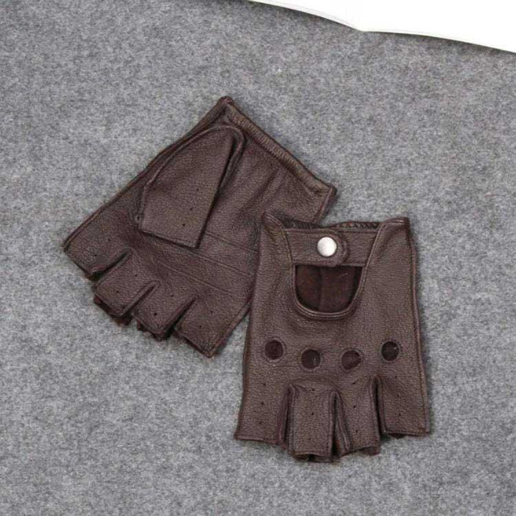 送料無料 革手袋 メンズ 半指グローブ 春夏 男性用 PUレザーグローブ