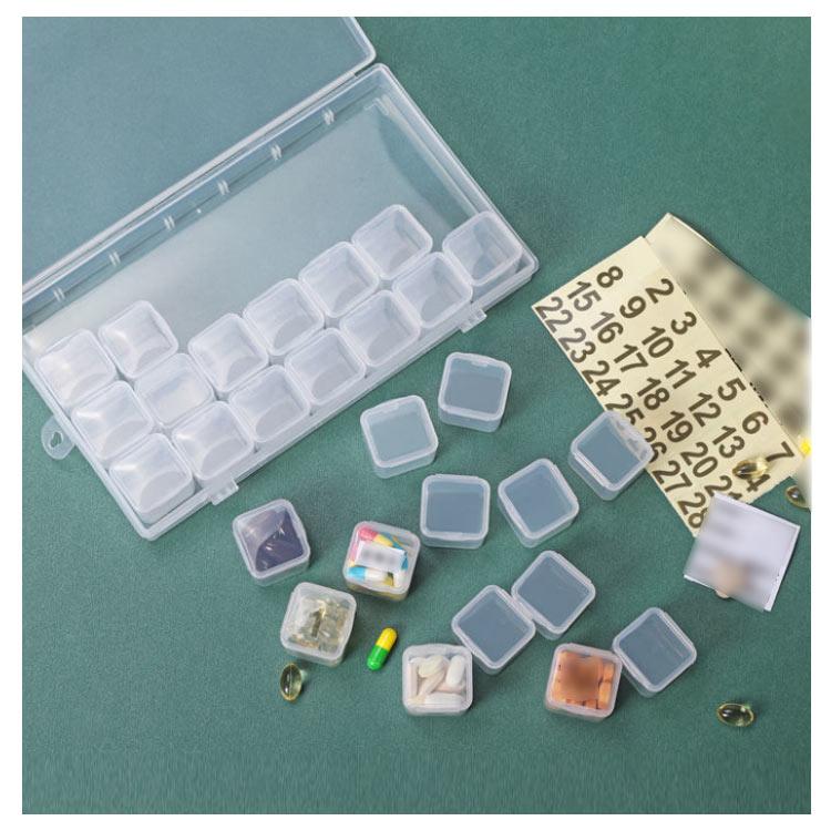 28ヶ所透明大容量! ピルケース 薬箱 薬ケース 1ヶ月分 薬入れ 大容量