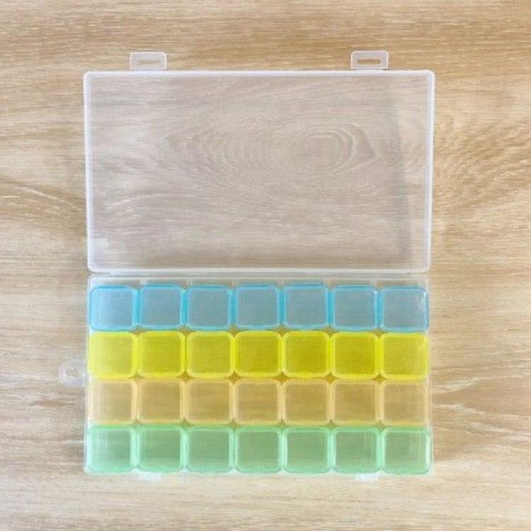 28ヶ所透明大容量! ピルケース 薬箱 薬ケース 1ヶ月分 薬入れ