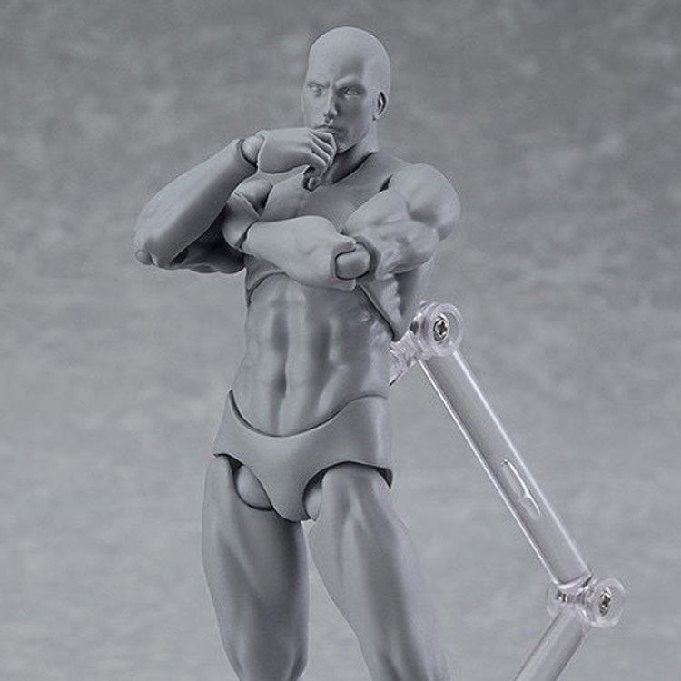 デッサン人形 男女セット モデル人形 肌色 グレー フィギュア 漫画