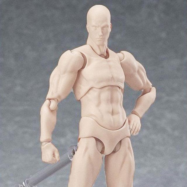 デッサン人形 男女セット モデル人形 肌色 グレー フィギュア 漫画
