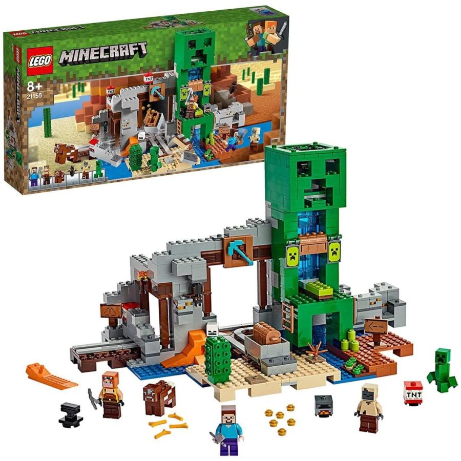 絵画 RE/ZONE/2024/b LEGO（レゴ） マインクラフト 巨大クリーパー像の鉱山 21155 : 難波