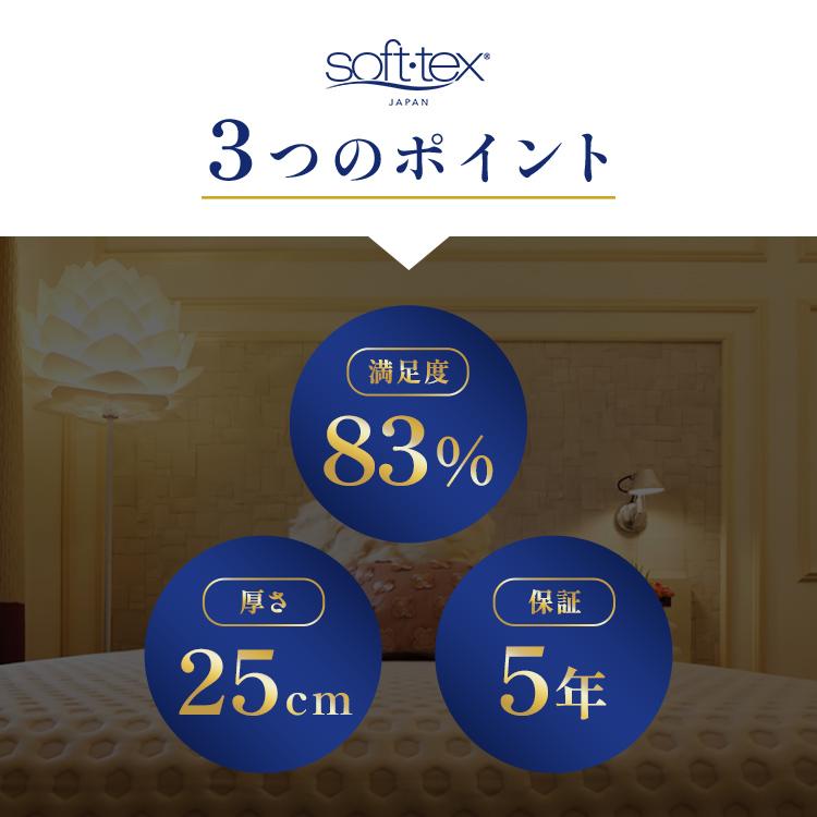ホテルマットレス マットレス セミダブル 高反発 ソフテックスジャパン Deluxe10 ジェルメモリーフォーム_3