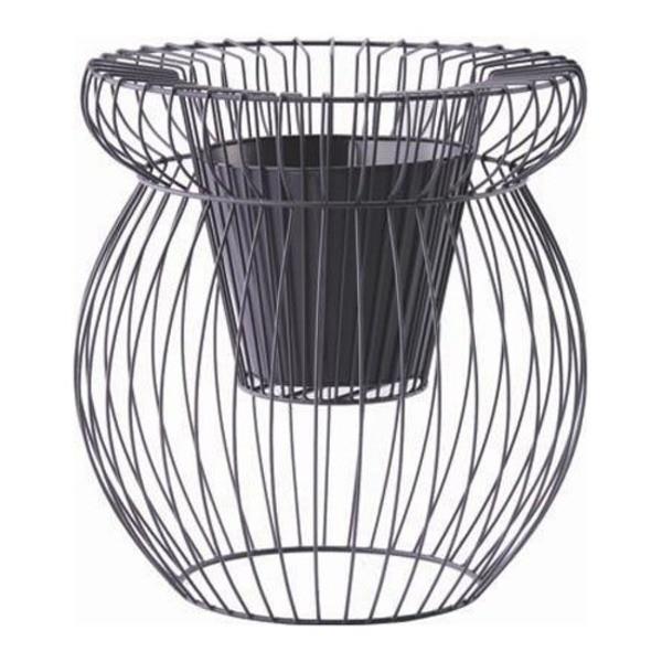 ガーデニング用品 園芸 プランター 樹脂製ポット フラワーバスケット 植木鉢カバー パープル 紫 高