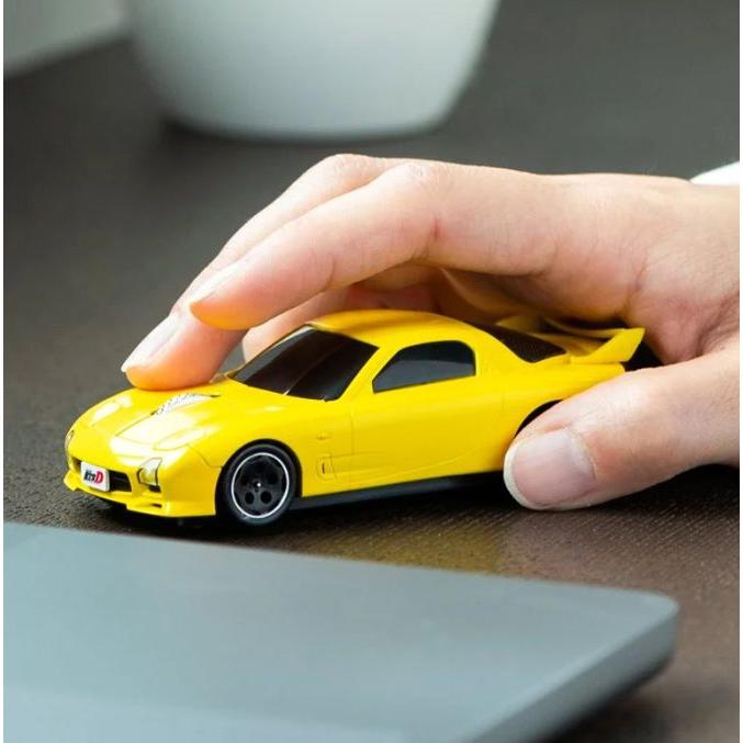 頭文字D』 FD18巻版 イエロー 無線マウス 高橋啓介 マツダ RX-7 FD3S型