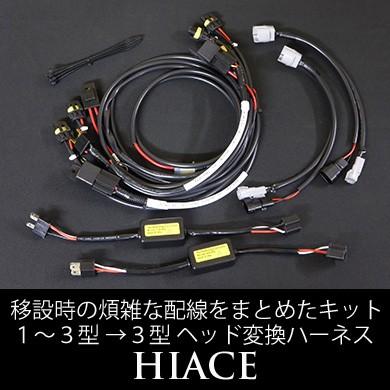 ハイエース 200系 1〜3型 ヘッドライト変換ハーネス H4ハロゲン ハイエース 200系 1〜3型 ヘッドライト変換ハーネス H4ハロゲン