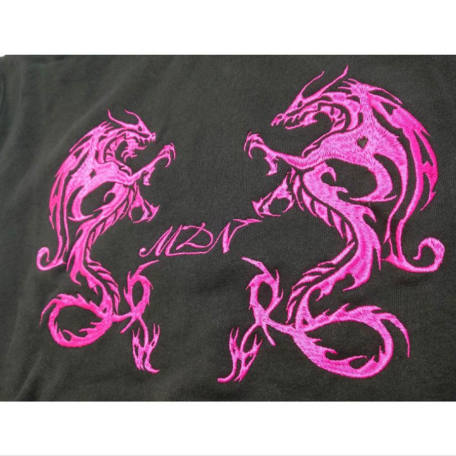 MDNマドンナ オリジナルドラゴンパーカー ブラック ピンク 刺繍 定番