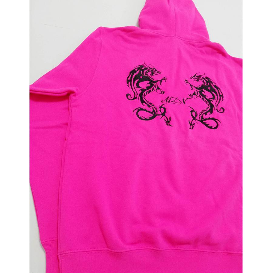MDNマドンナ オリジナルドラゴンパーカー ブラック ピンク 刺繍 定番
