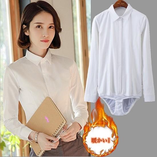 白 シャツ レディース ブラウス 長袖 ネルシャツ 暖かい 秋冬 ビジネス 仕事 ホワイト おしゃれ 大きいサイズ 隠しボタン 形態安定 チラ見え防止 ワイシャツ Blouse 班目ショップ 通販 Yahoo ショッピング