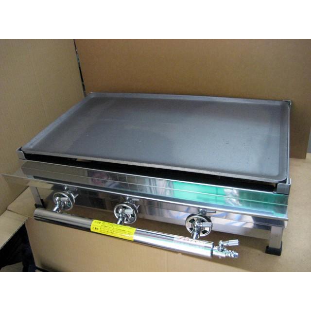 新品　鉄板焼器　TS-60　鉄板焼き　厚み6mm　プロパンガス　トユ付　LP ⑴ 新品 業務用 ガス式 鉄板焼器 TS-60 [トユ付] (LPガス用) 横幅610x奥行