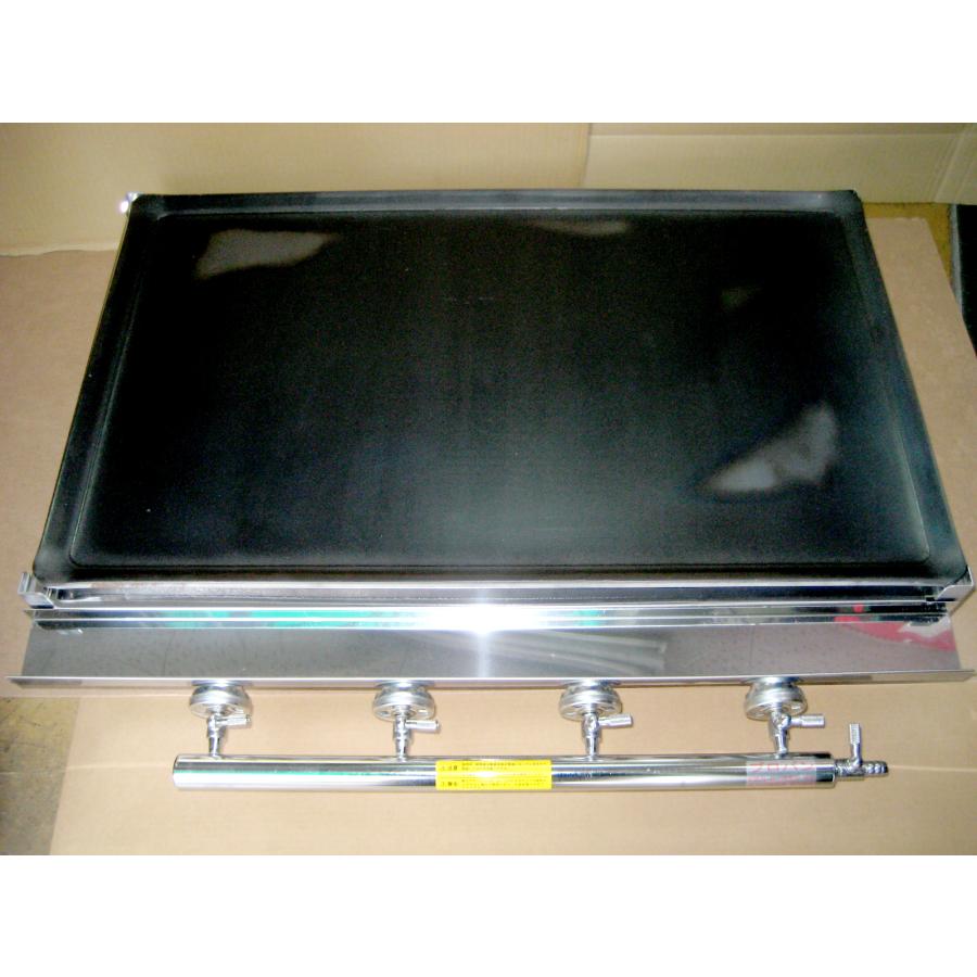 新品 業務用 ガス式 鉄板焼器 TS-75 [トユ付] (LPガス用) 横幅765 x 