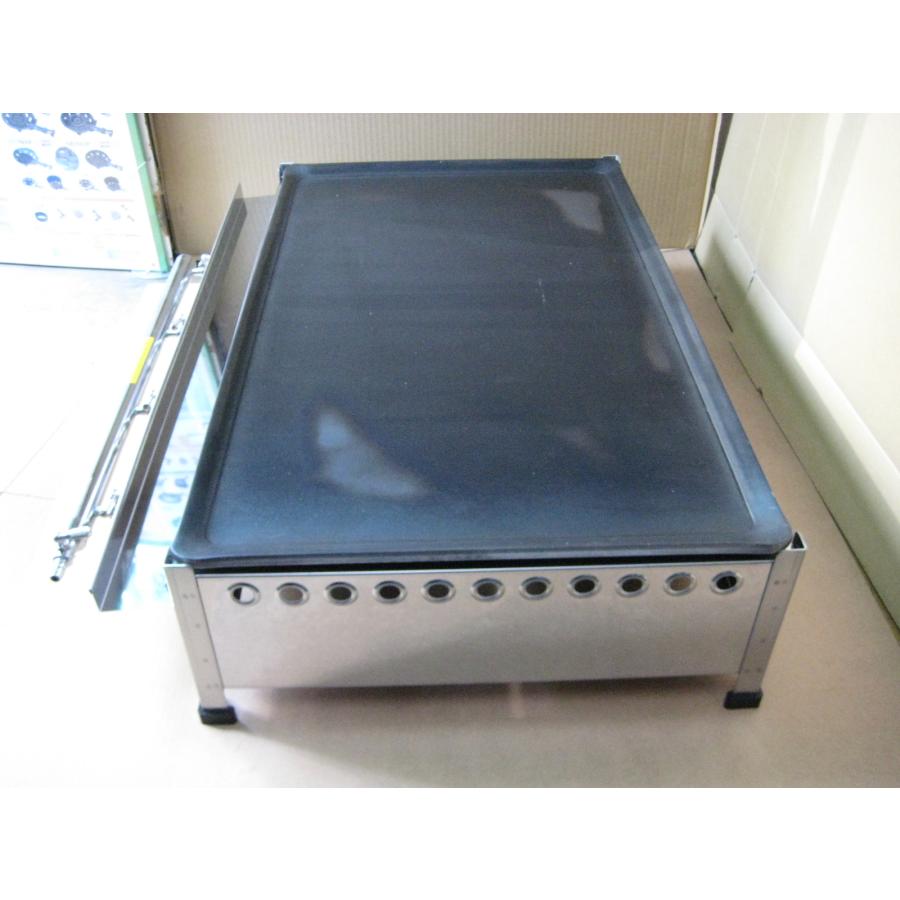 新品 業務用 ガス式 鉄板焼器 TS-75 [トユ付] (LPガス用) 横幅