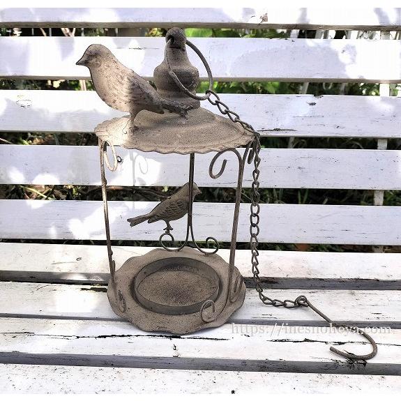 小さな野鳥たちのためのレストラン　スズメのモチーフが可愛らしい屋根付きバードフィーダー（チェーン付き吊り下げ型） |  | 04
