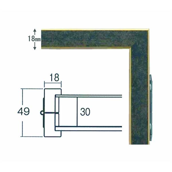 〔 受注生産 〕ユニフォーム額 892×732mm ブラック 木製額 前面が開く 専用ハンガー付き 6506 額 額縁 フレーム_1