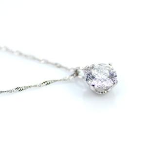 純プラチナ 0.7ct 4つ爪ダイヤモンドペンダント/ネックレス (鑑別書付き)の画像