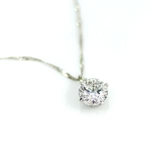 純プラチナ 0.7ct 4つ爪ダイヤモンドペンダント/ネックレス (鑑別書付き)の画像