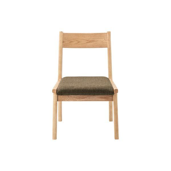 (まとめ) ダイニングチェア 約W48×D55×H70×SH37cm ブラウン 完成品 〔×2セット〕_2