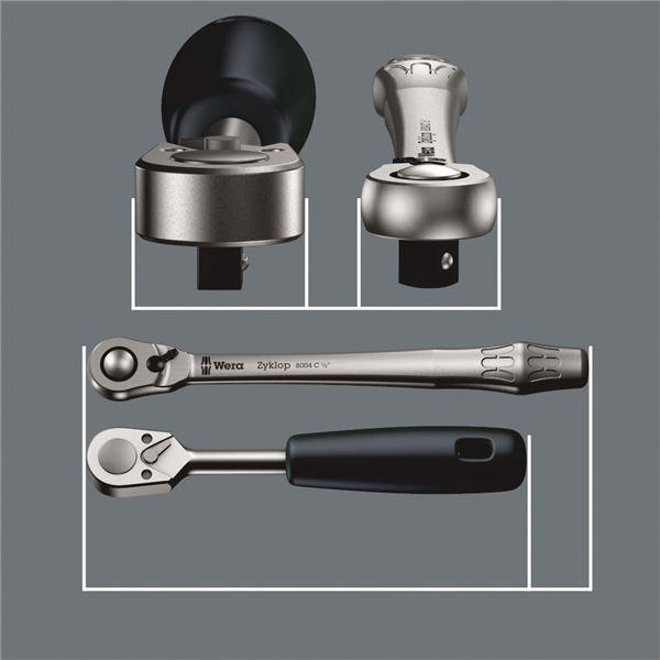 WERA ヴェラ 差込角3/8DR 29点組 サイクロップラチェット ソケットレンチ セット 004051 工具 ツール DIY 作業工具 道具 レンチ_3