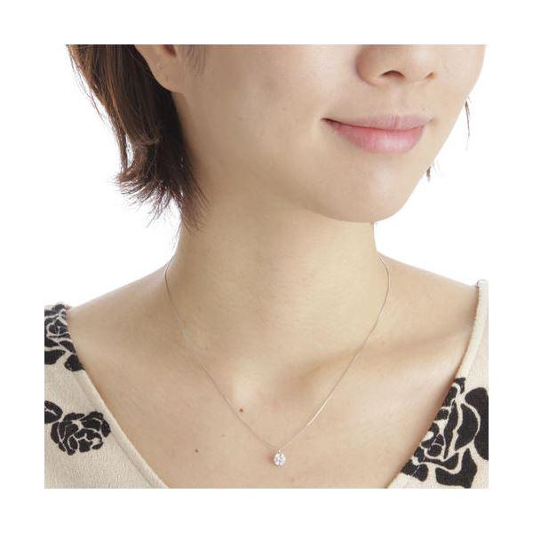 プラチナPt0.6ctダイヤモンドペンダント/ネックレスベネチアンチェーンの画像