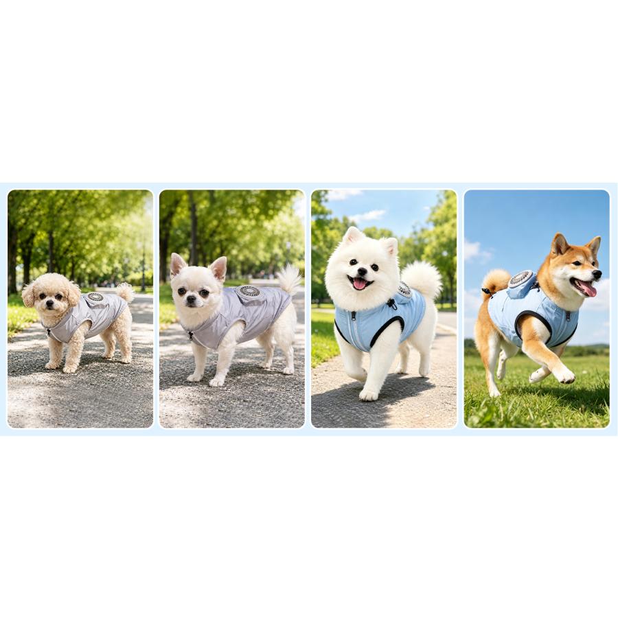 空調作業服 ペット用 空調ウェア 犬服 ペットウェア ファン付きペット