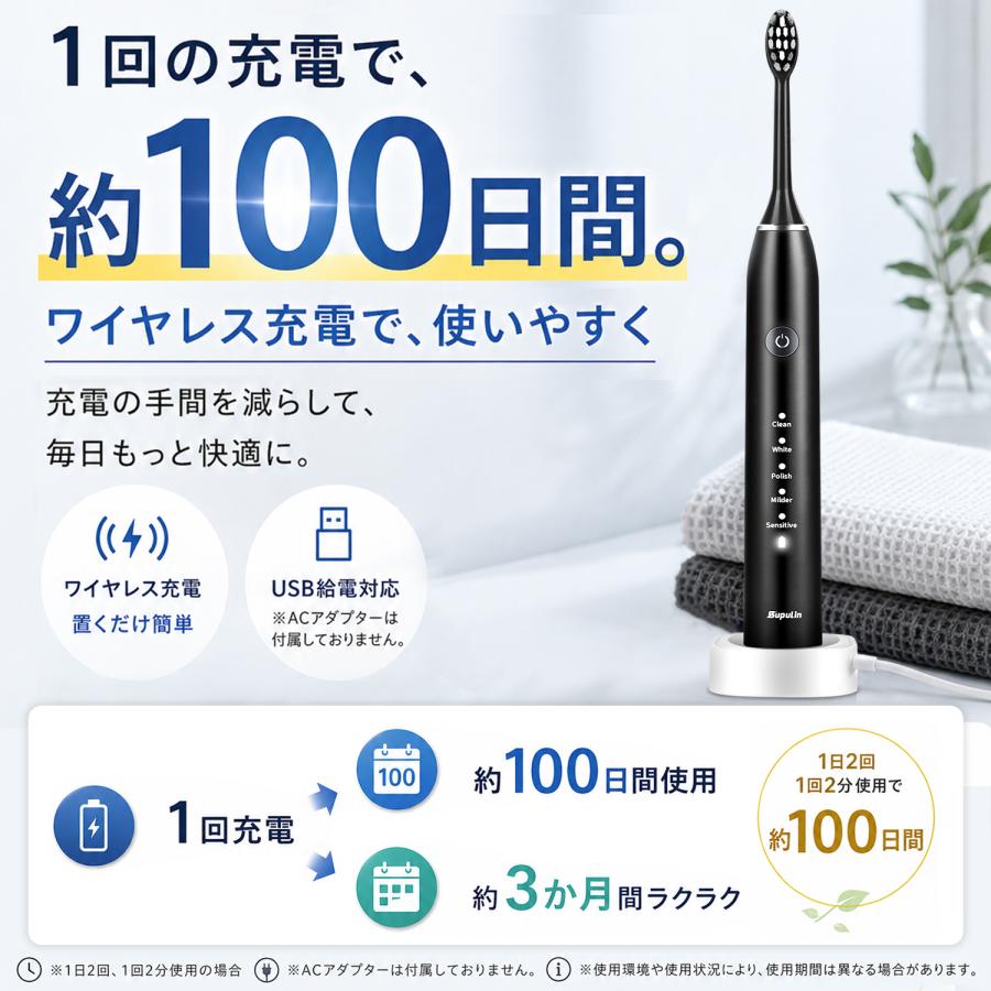 電動歯ブラシ ギフト 歯ブラシ 音波式 IPX7防水 42000回転/分