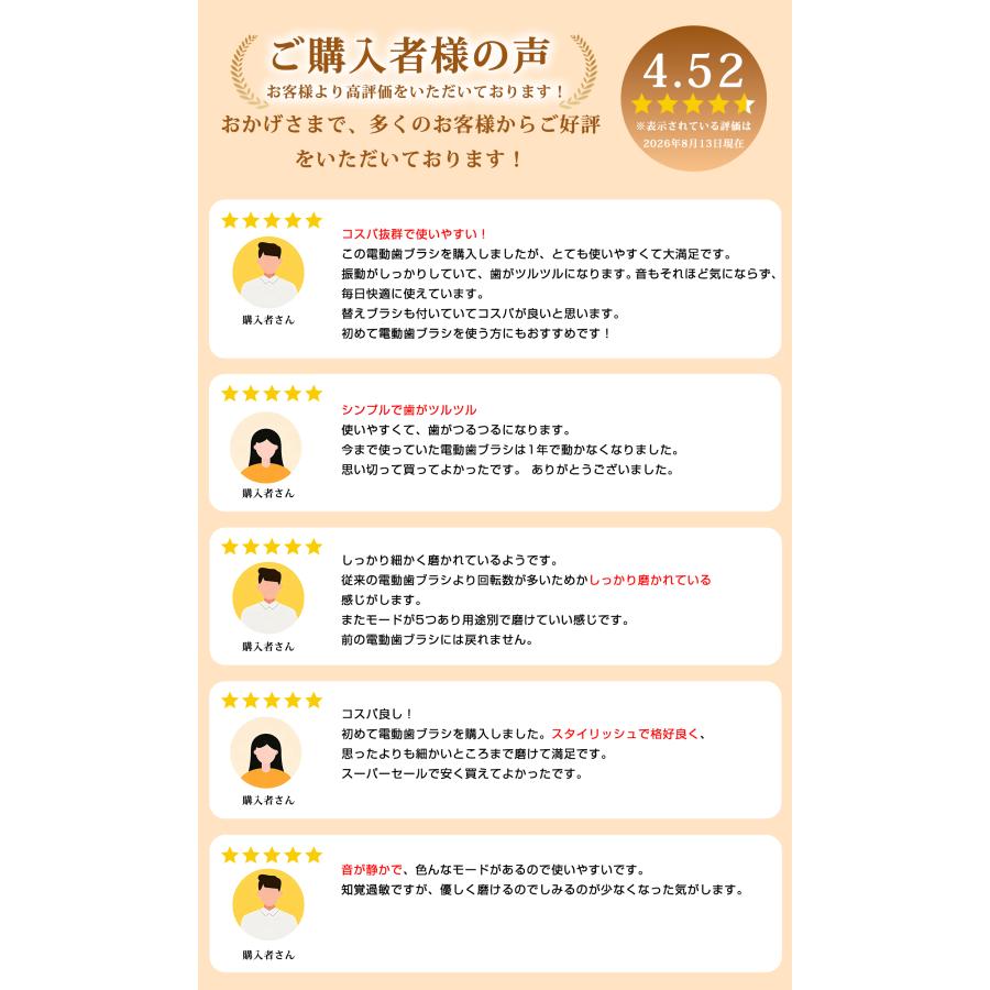 電動歯ブラシ ギフト 歯ブラシ 音波式 IPX7防水 42000回転/分