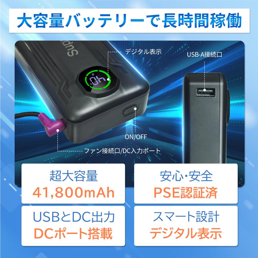 空調作業服 空調ウェア用 40V バッテリー ファン セット 空調
