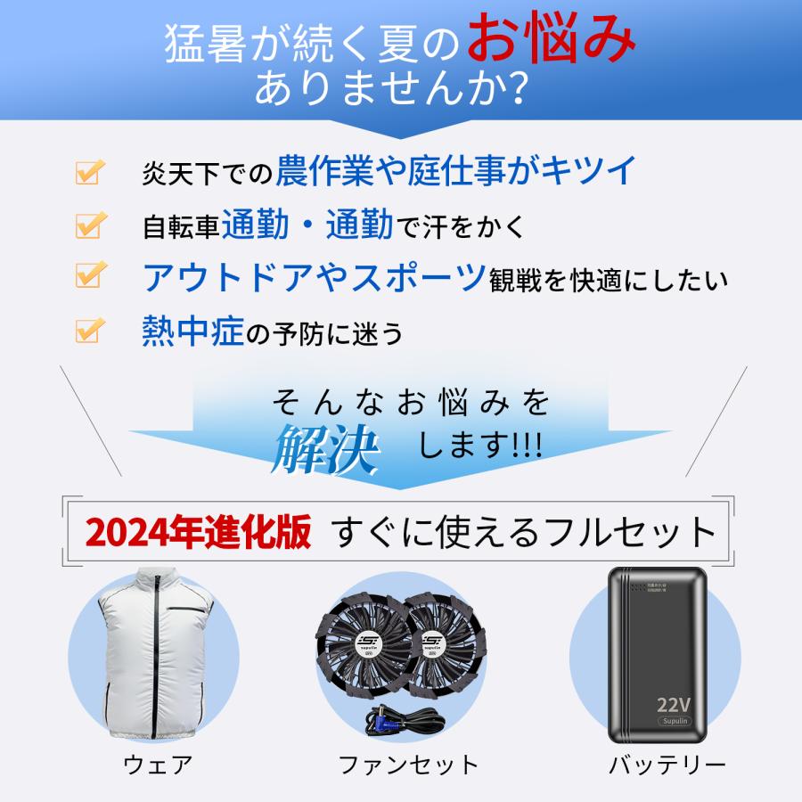BURTLE 2024 空調服用ファン&22Vバッテリーセット