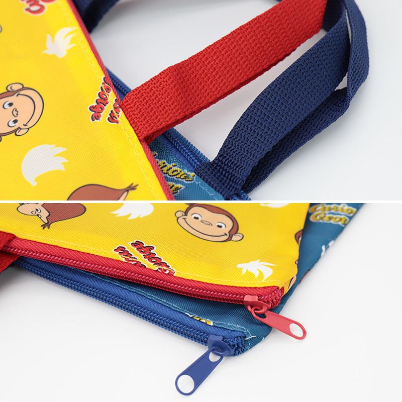 おさるのジョージ レッスンバッグ 男の子 キッズ トートバッグ 手提げ 手提げかばん 軽量 軽い 小学校 即納最大半額 入学 入園 小学生 幼稚園 洗える 保育園 メール便発送可