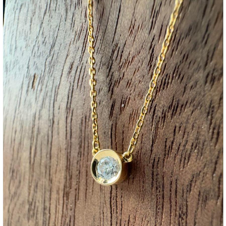 4℃ K18 レディースネックレス 極美品 4℃（ヨンドシー） ネックレス K18イエローゴールド ネックレス