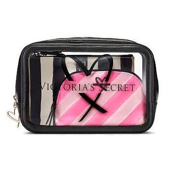 Victoria S Secret Pink ヴィクトリアシークレット メイクポーチ 化粧ポーチ Vs Signature Stripe Backstage Nested Trio Sagaretxe Net