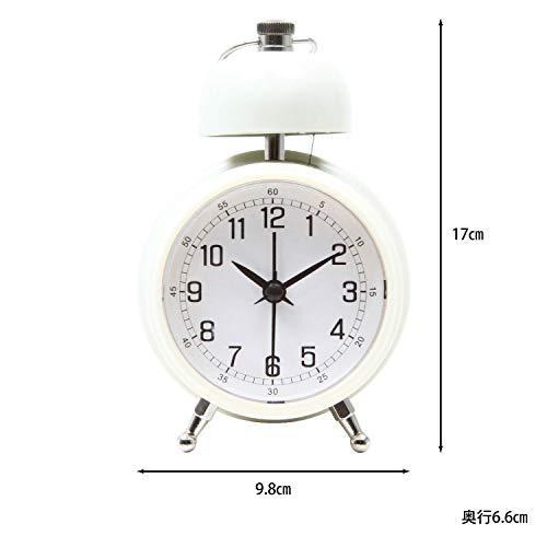 不二貿易(Fujiboeki) 置き時計 アイボリー 幅9.8cm ベルクロック 99087｜me-puru｜04