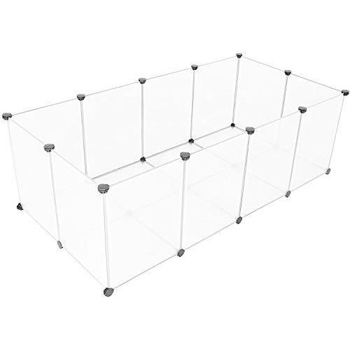 本店は Songmics ペットフェンス ハムスターサークル 透明パネル枚セット 底付き仕様 安定性良い 組立簡単 Diy可能 多用 レビューで送料無料 Turningheadskennel Com