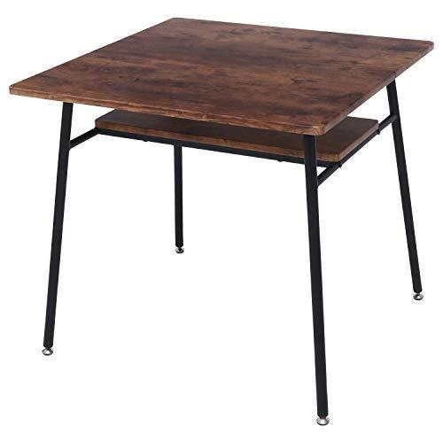 不二貿易 ダイニングテーブル 2人用 ダイニングテーブル 幅75cm ブラウン 2人用 ヴィンテージ風 家具 インテリア 収納棚 Me Purusiroppu A B07rxhs32n 2100 ナビア
