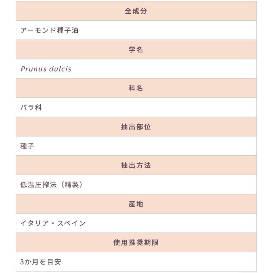 オーガニックスイートアーモンド｜キャリアオイル｜50ml｜ |  | 05