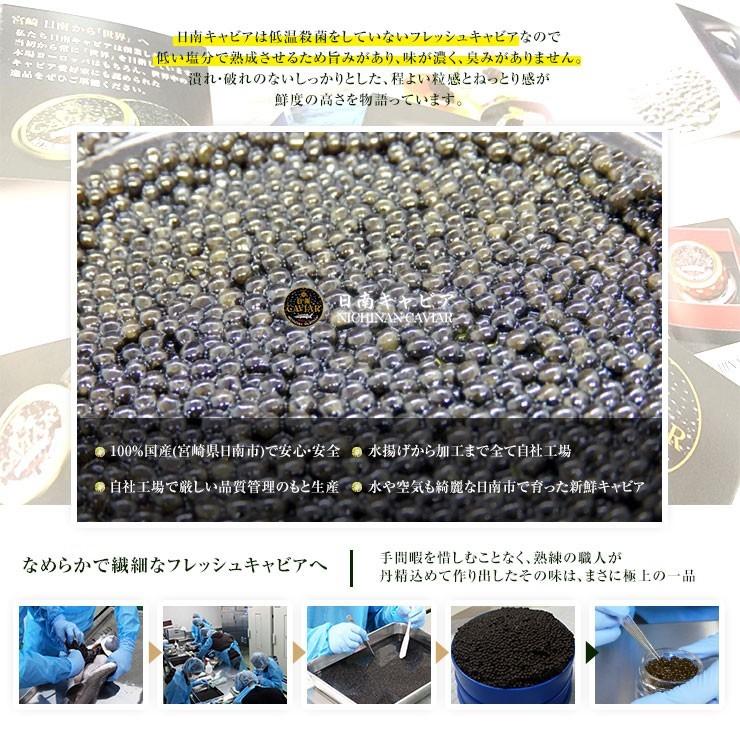 宮崎県産 国産 フレッシュキャビア 生キャビア 日南キャビア(きゃびあ) 5g×4 冷凍 魚卵 最高級 防腐剤不使用 非加熱 世界三大珍味 低塩分 |  | 02