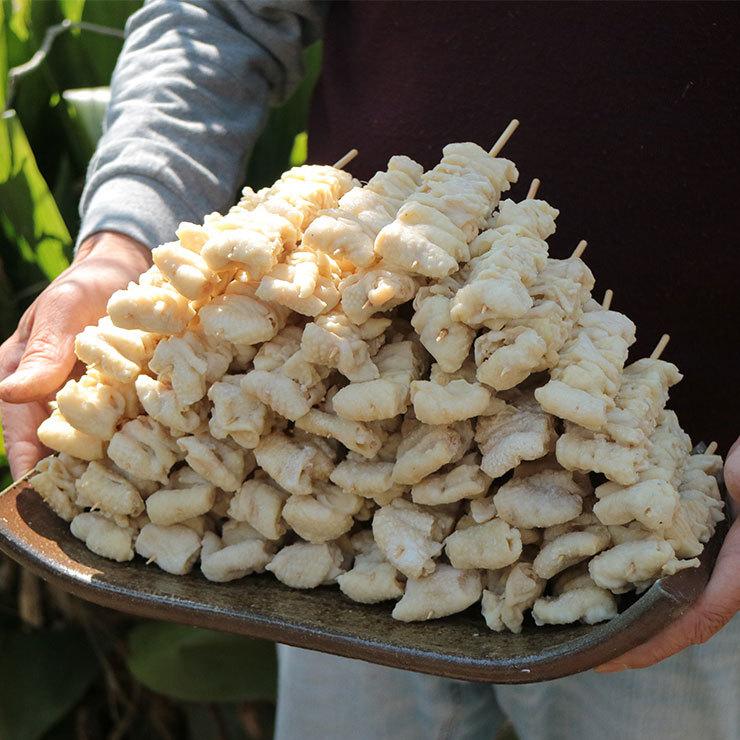 スチーム焼き鳥 皮串 とり皮 30g×50本入 業務用 焼鳥 やきとり 鶏 加熱済み 学園祭 お祭り イベント 学祭 縁日 居酒屋 冷凍 パーティー｜meat-21｜06