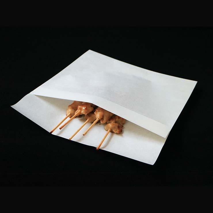 スチーム加熱済み焼き鳥 専用 包装資材(包材/袋/フードトレイ) 串物袋 100枚 5本〜15本 白無地 紙製でプラと比べて環境にやさしい |  | 01