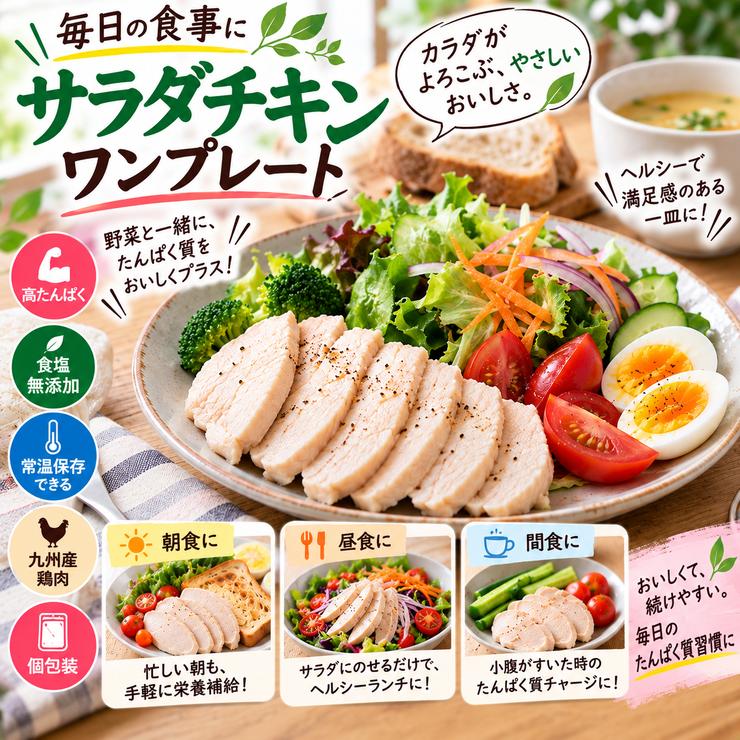 糖質0 サラダチキン 100g×6 無添加 非常食 まとめ買い 常温保存 国産 薄味 プレーン 食塩無添加 食塩不使用 食品 レトルト食品 チキンサラダ 26ths |  | 06
