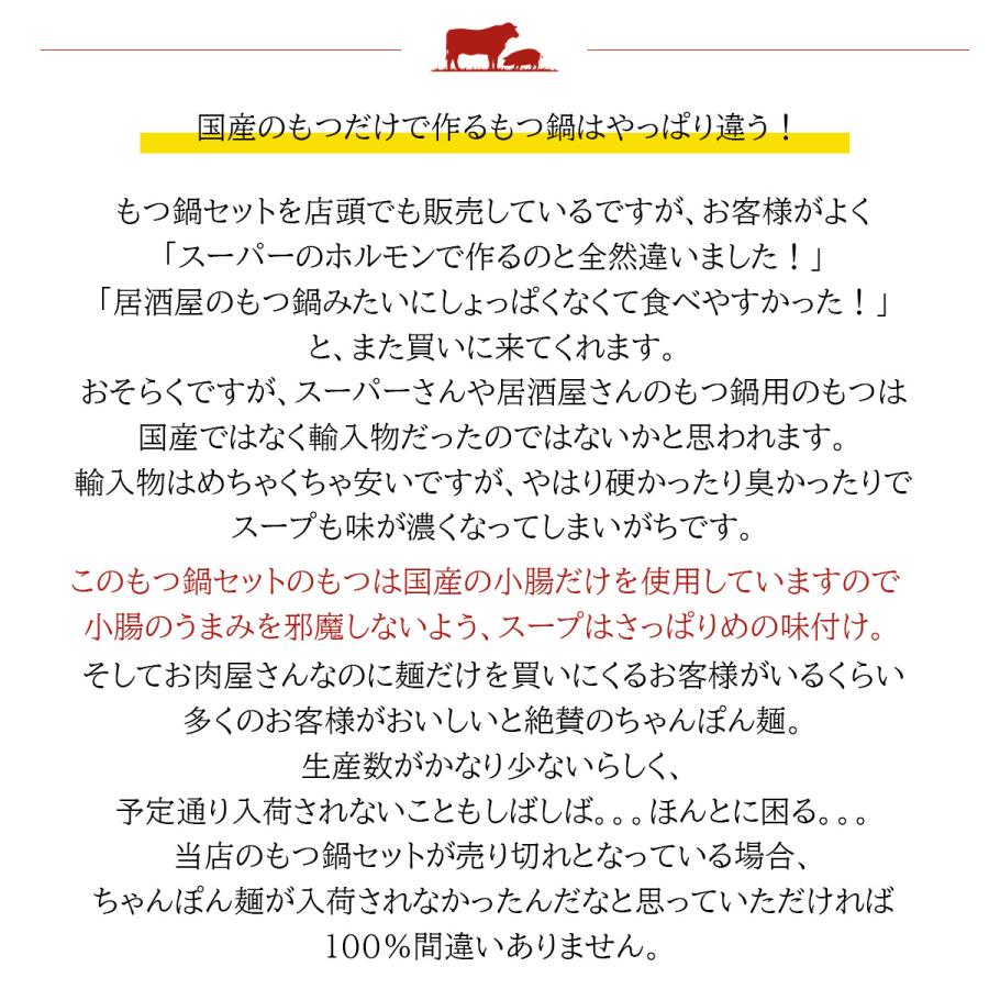 ギフト プレゼント 博多もつ鍋セット お試し Sサイズ (国産牛小腸200g) 内祝い 誕生日 ギフト対応可｜meat-tamaya｜05