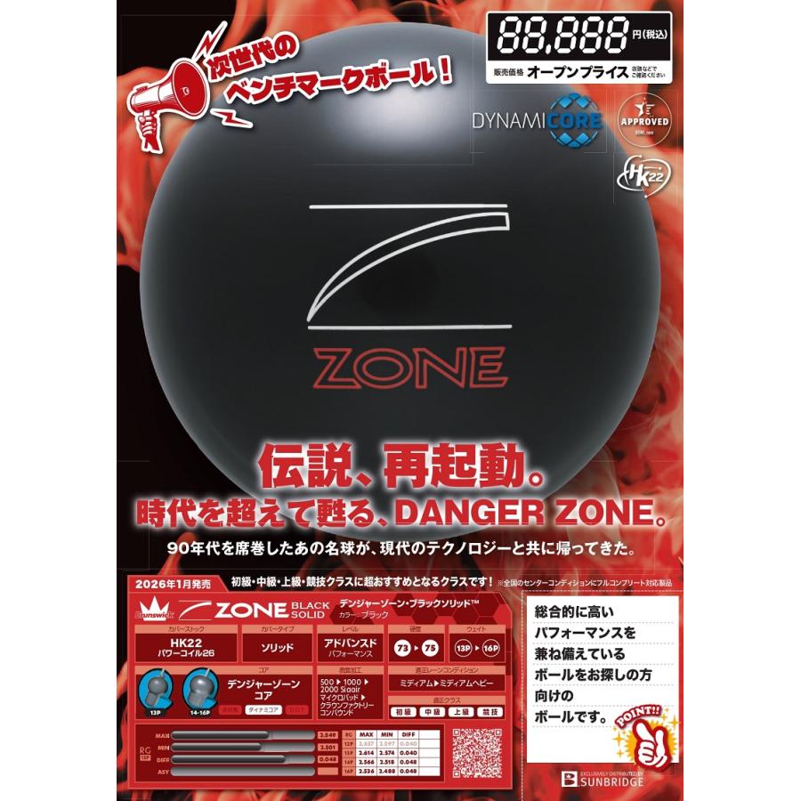 デンジャーゾーン・ブラックソリッド Brunswick / DANGERZONE BLACK