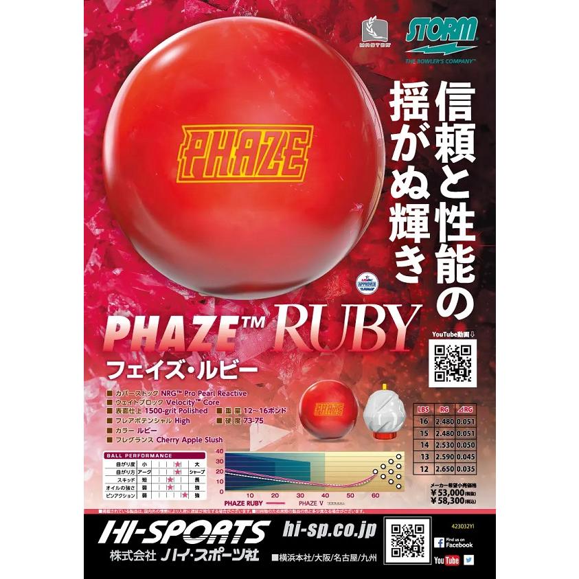 しょう　ストーム　フェイズ　ルビー　15p3oz サムレス SALE】フェイズ・ルビー STORM / PHAZE RUBY : メビウス ストア