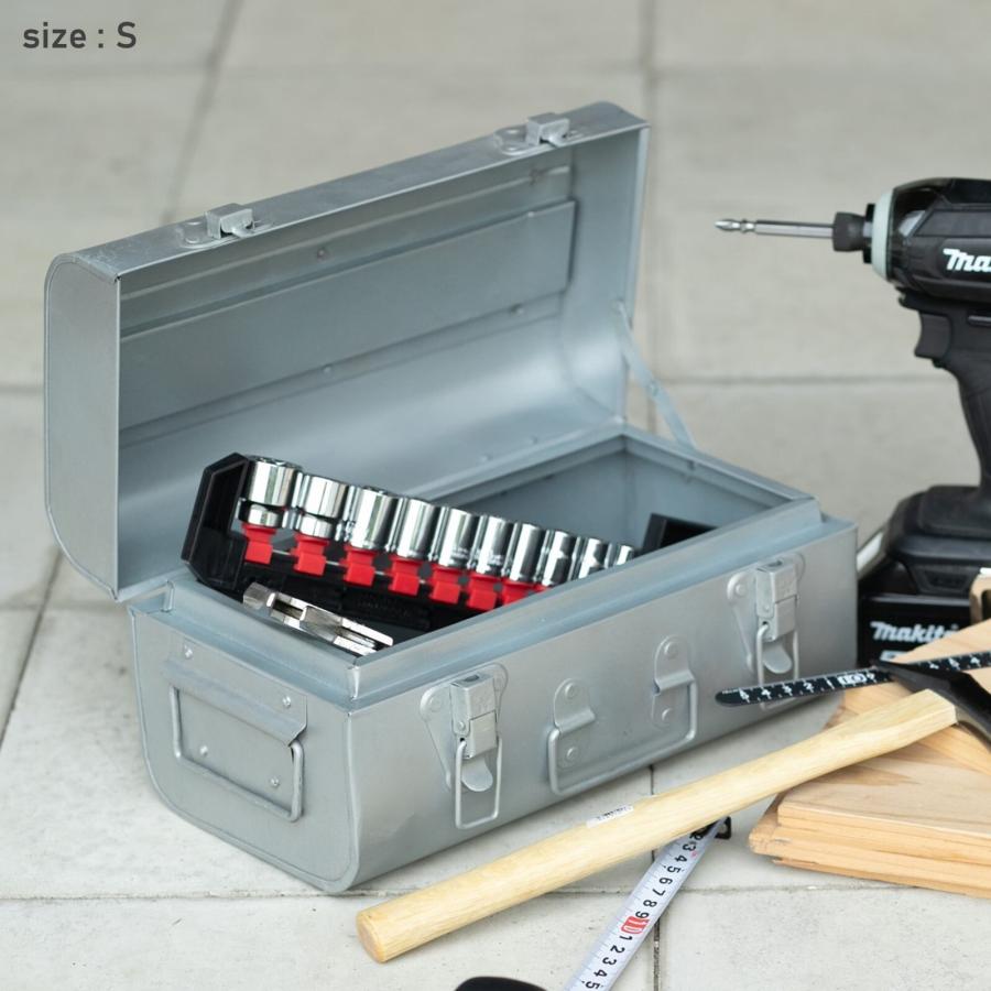 懐かしさを感じるブリキの素材感/S・Mセット ienowa＜トランク収納BOX