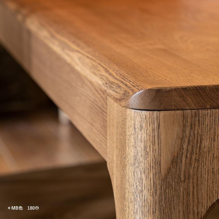 タモ無垢材スライドテーブル120-180cm タモ無垢材スライドテーブル120-180cm