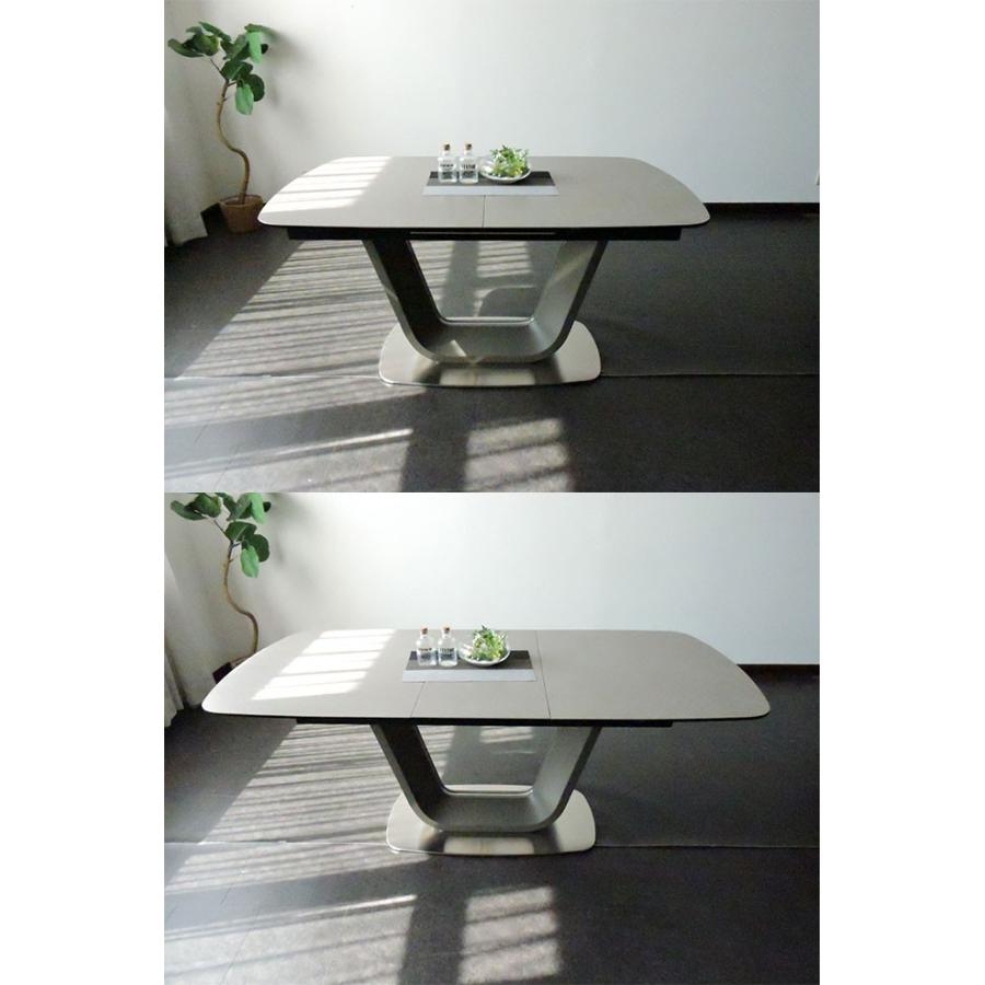 セラミックテーブル ダイニングテーブル 140-180cm 4人用 伸長式 4人 高級 イタリアンセラミックトップ ブレスト ※開梱設置・送料