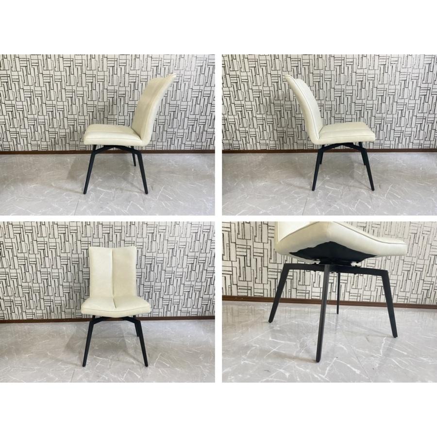 ダイニングチェア 2脚セット ソフトレザー 回転チェア 椅子 リビング