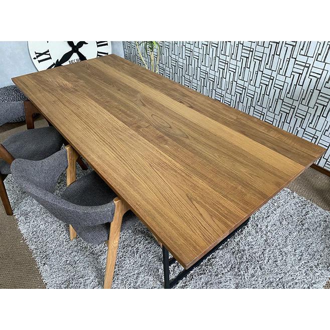 ダイニングテーブル 一枚板風テーブル ハギ材 幅188cm 一点モノ 一枚板