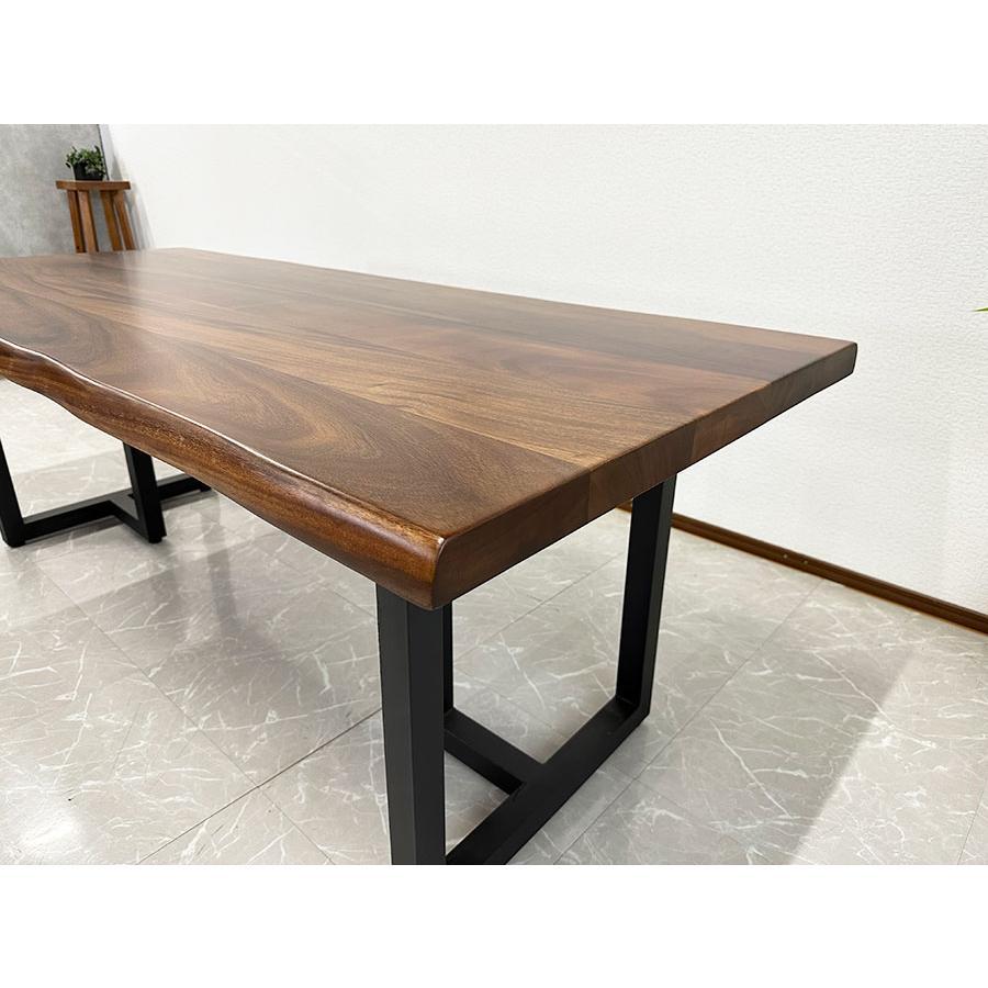ダイニングテーブル 無垢 ハギ材 幅200cm モンキーポッド 天厚 ダイニングテーブル 無垢 ハギ材 幅200cm モンキーポッド 天厚