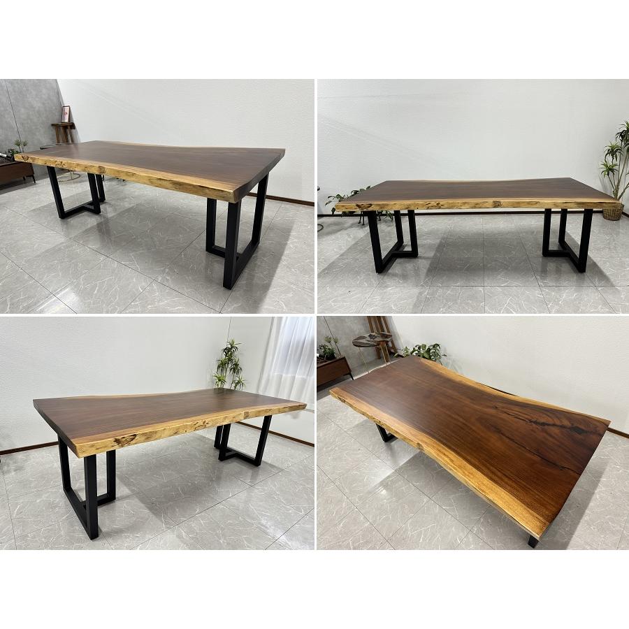 無垢 一枚板テーブル 幅207cm 天厚5.6mm 一点モノ 脚付き 一枚板 無垢 一枚板テーブル 幅207cm 天厚5.6mm 一点モノ 脚付き 一枚板