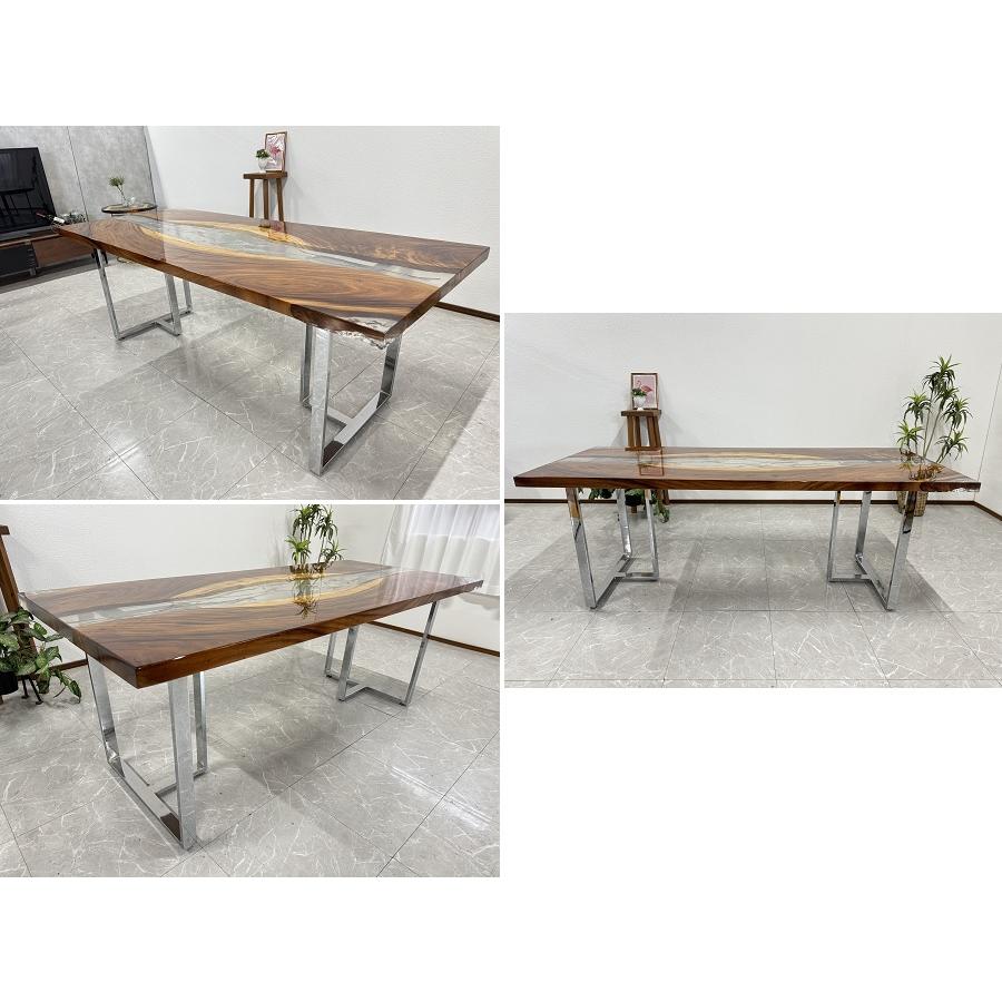 レジンテーブル ダイニングテーブル 幅200cm クラッシュレジン レジンテーブル ダイニングテーブル 幅200cm クラッシュレジン